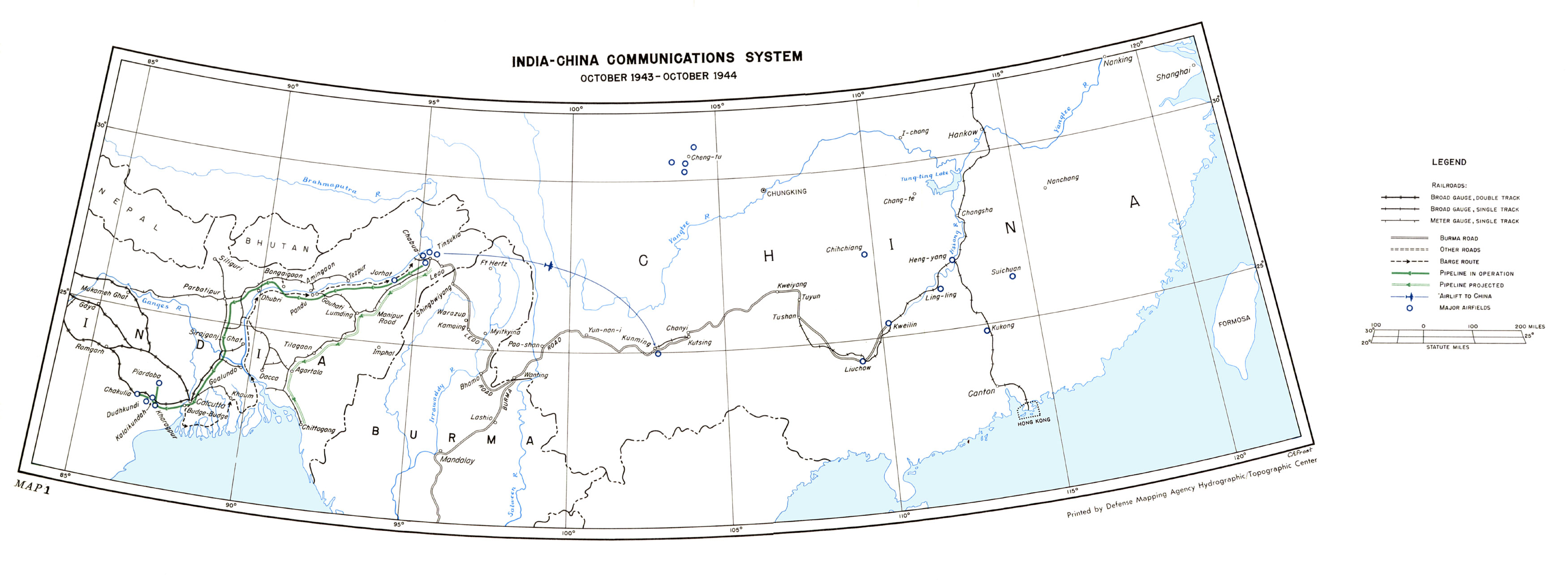 land and air routes to China