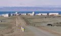 View of the Eureka Weather Station from the Eureka Airstrip, Eureka, Nunavut.