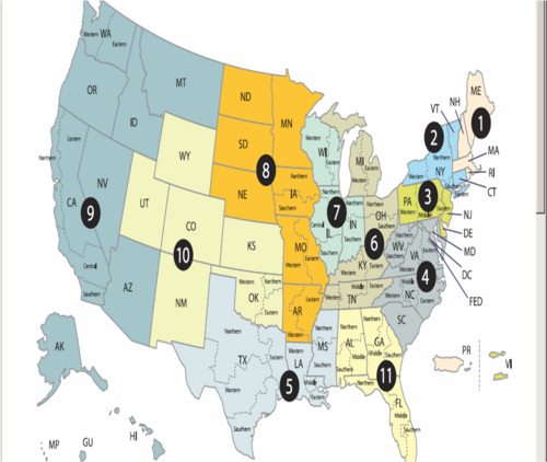 Geography of District and Circuit Courts