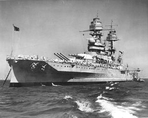 (PD) Photo: United States Navy The U.S.S. Arizona (BB-39) at anchor in Los Angeles Harbor, 1939.