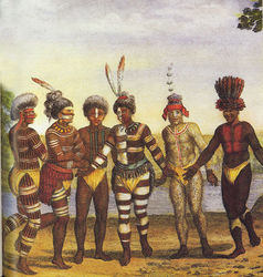 (PD) Painting: Georg von Langsdorff / José Cardero Georg von Langsdorff, an early visitor to California, sketched a group of Costeño dancers at Mission San José in 1806.[1][2]