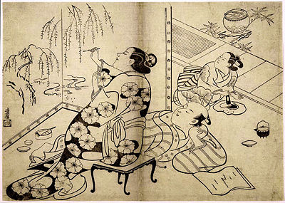 Courtesan painting a screen.jpg