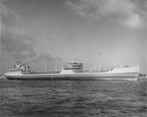 (PD) Photo: United States Navy USNS Mission Dolores (T-AO-115) underway near Long Beach California, date unknown.