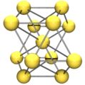 Gamma plutonium (note that this is not a view of a unit cell)